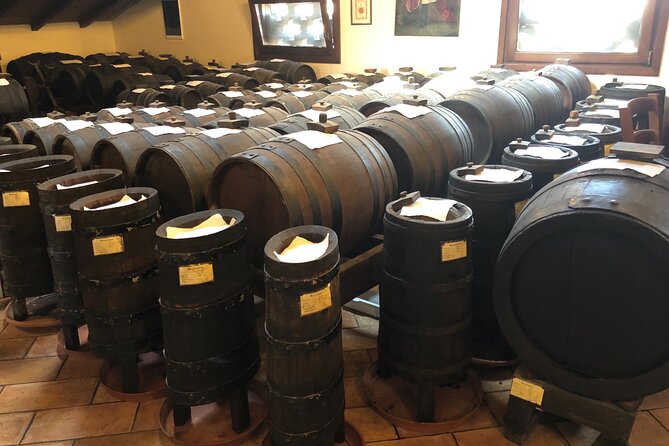 All In: Lambo,Ferrari,Balsamic,Wine, Parmigiano, PrivateTransport - Stop 3: Acetaia Pedroni di Modena and the Black Gold Tasting