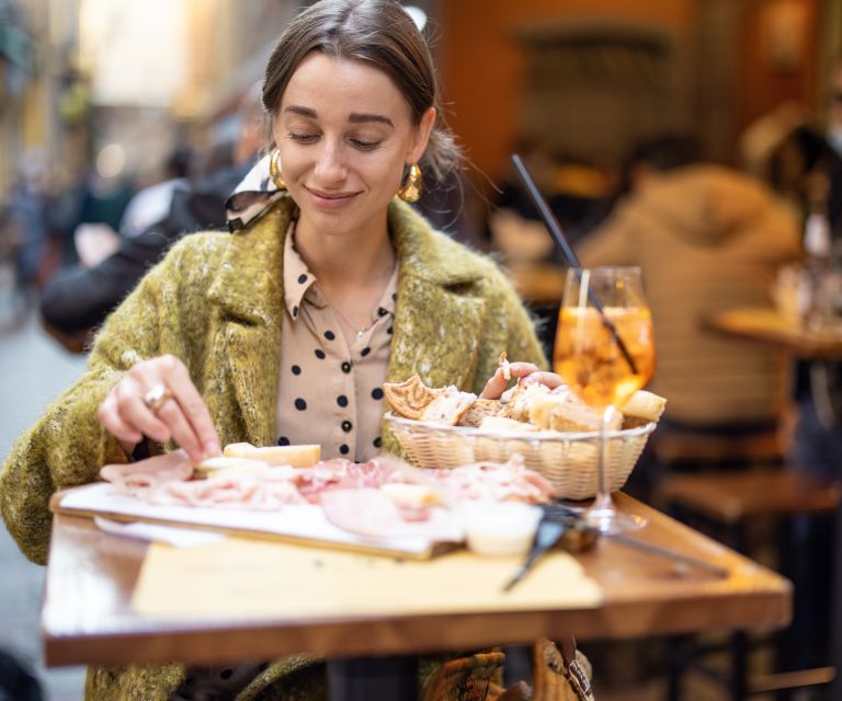 Bologna: Self-Guided Food Tasting Tour with Vouchers - Adults-Only Extras: Wine, Coffee, and Parmesan Sampling