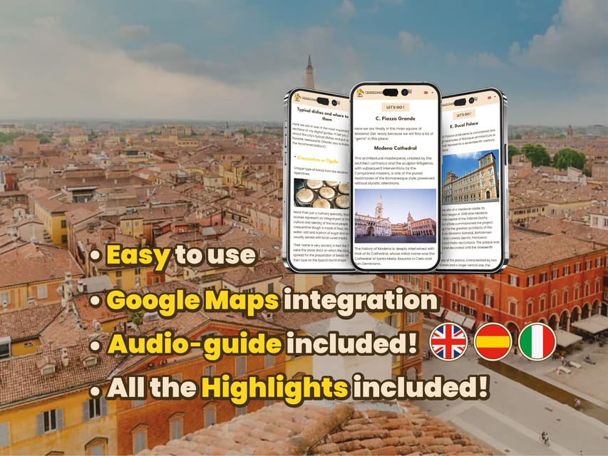 Modena: Digital guide made with a Local for your tour - Your Self-Paced Walk: 2.2 km That Fits Real Life